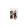 Robe en résille noire transparente, manches longues 